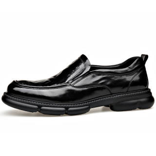 LUOMAIKE Cow Split Leather Casual Shoes Men's Black