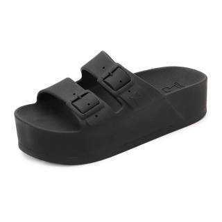 Cacatoès Slide Slippers Unisex Black, Ivory, Dark Khaki