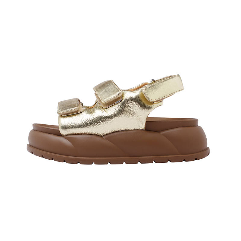 HONGYANGLIN Sheepskin Minimalist Fashion One Strap Sandals Women's