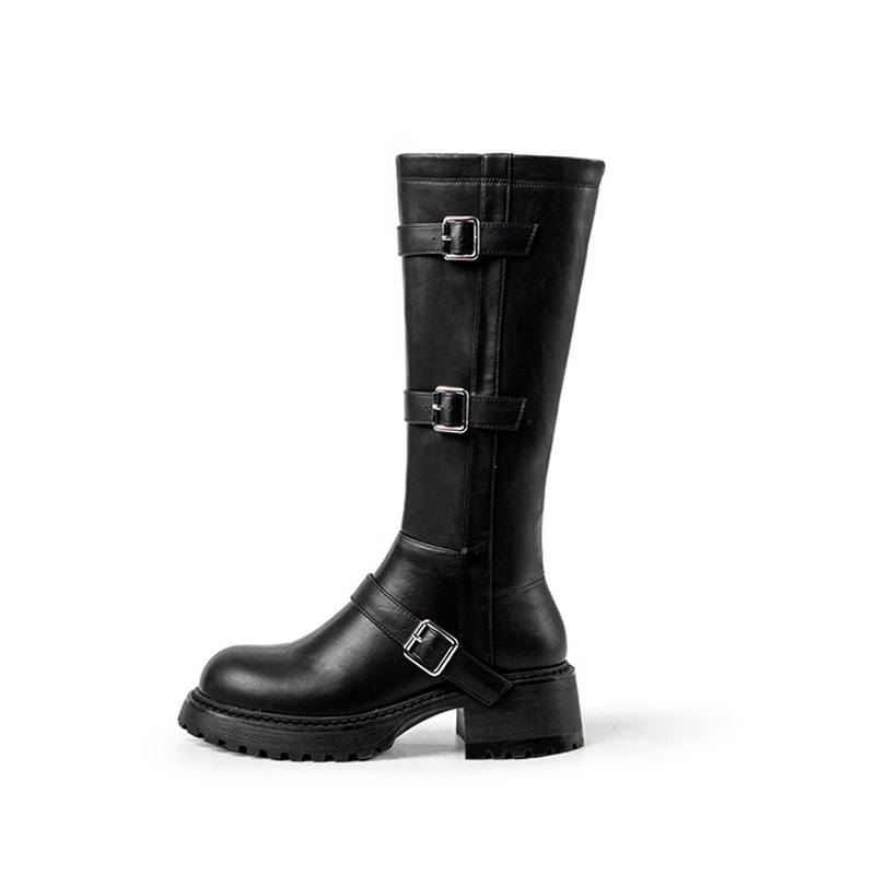 MIAOLV Microfiber Leather Knee high Boots 5.2CM Women's