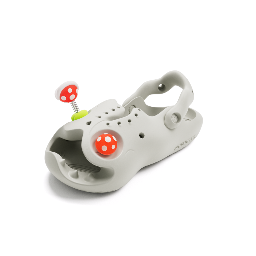 HelloSlippers HelloSlippers Mr. Skully Devouring Flower, Beach Sandals Unisex