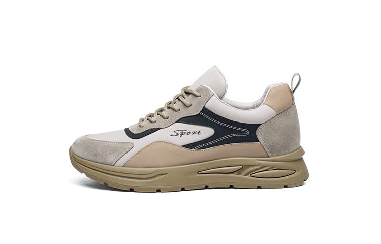 He Jinchang Cow Leather Low top Casual Shoes Men's Earth Yellow