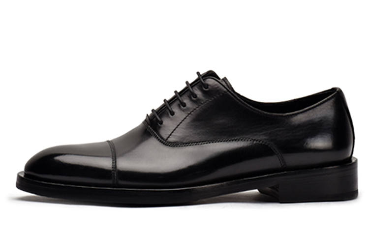 Viplander Dress Shoes Top Grain Cow Leather Oxford Shoes Men's Black