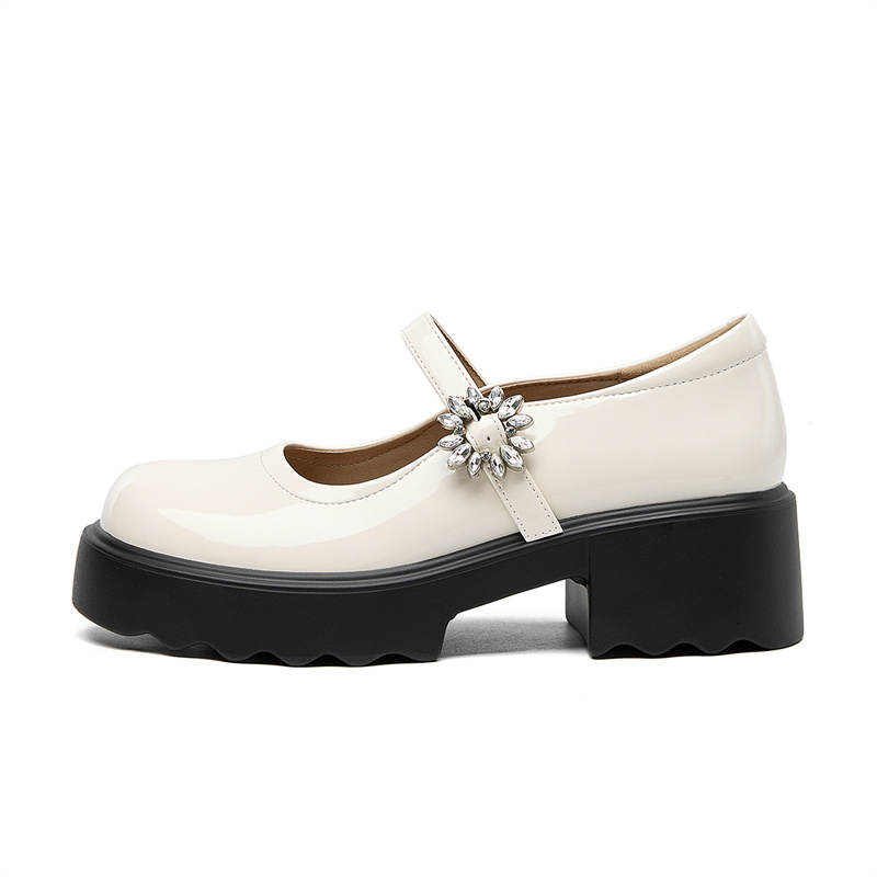 KEKAFU Synthetic Leather Chunky Heel Mary Jane Shoes 5.3CM Women's