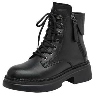 ACEMICKY Cow Split Leather 13cm Combat Boots 5cm Women's