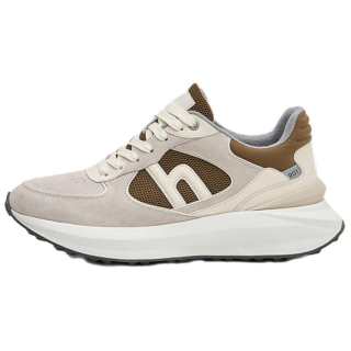 HAZZYS Textile, Split Cow Leather Low top Casual Shoes Men's Ivory