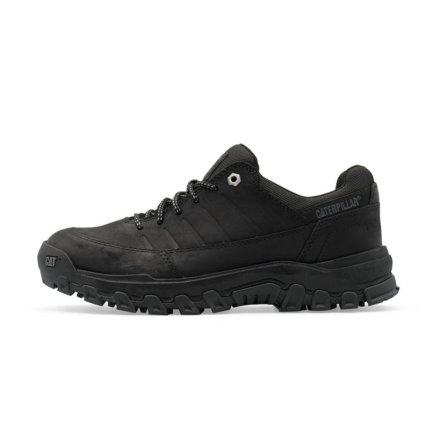 CAT Cow Leather Slip Resistant Low top Casual Shoes Men's Black