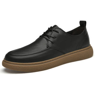 XIMO BULL Casual Leather Shoes Men's Low Top Black/White