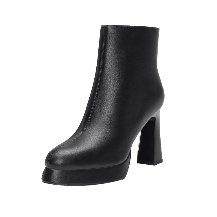 GUDIANFENGDU Pu Ankle Boots 9.5cm Women's
