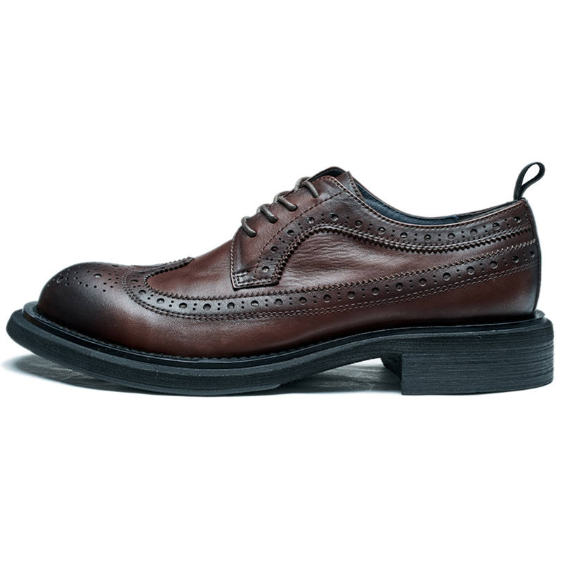 DIENGRLEY Top Grain Cow Leather Dress Shoes Men's