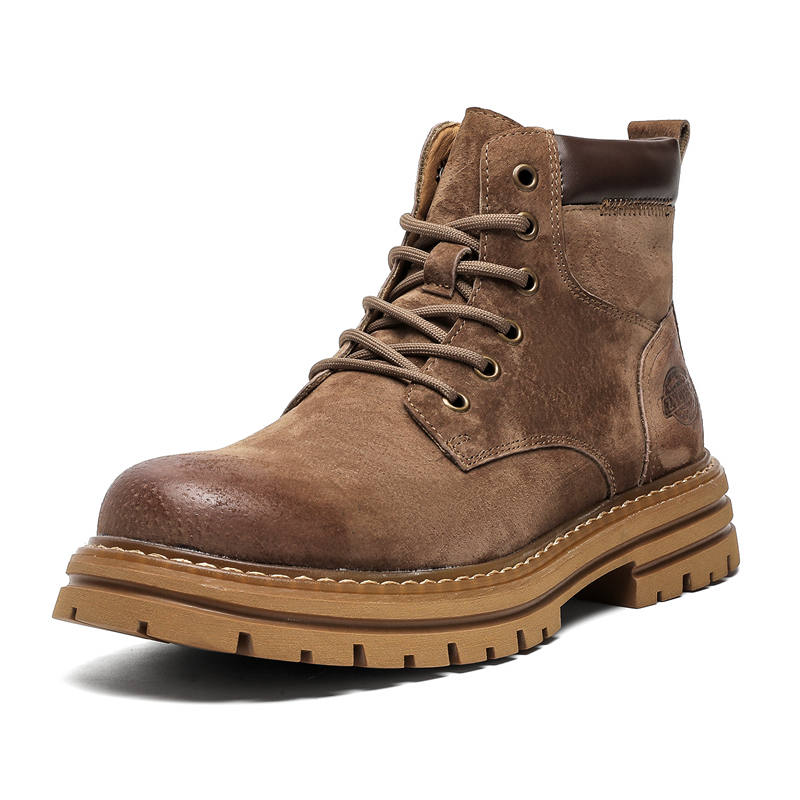 Dounkol Get Cool Top Grain Pig Leather Short Combat Boots Men's
