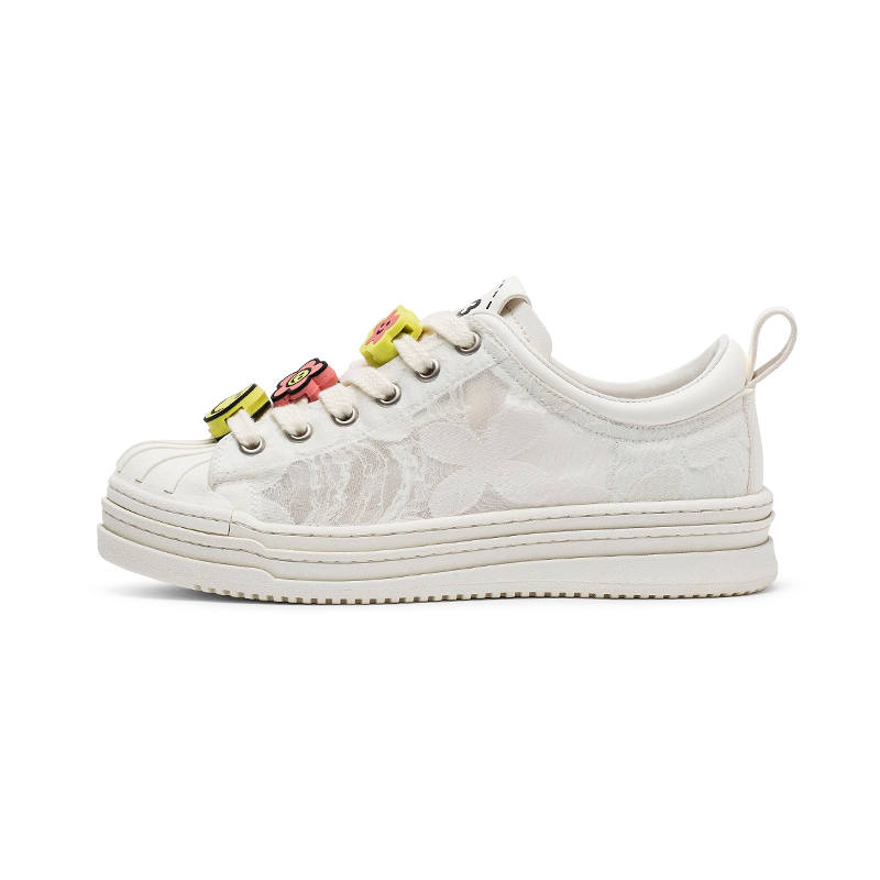 Coup De Foudre Fabric Stylish Skateboarding Shoes 3.5cm Women's