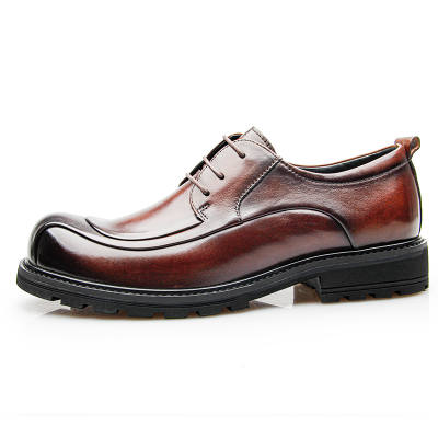 SHWEBALU Top Grain Cow Leather Dress Shoes Men's