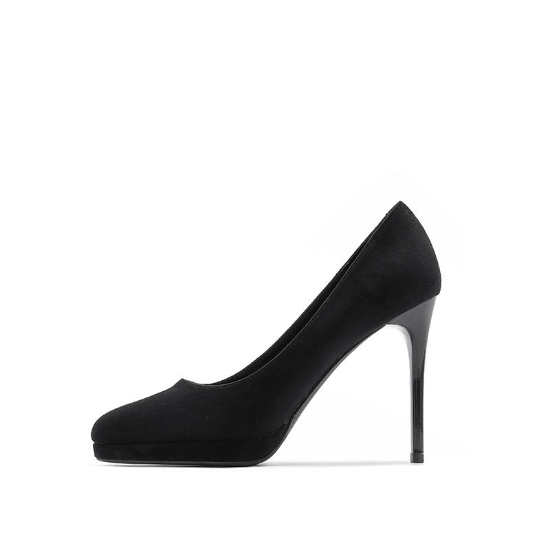 Zubumei Suede Slim Heel High Heels 10cm Women's