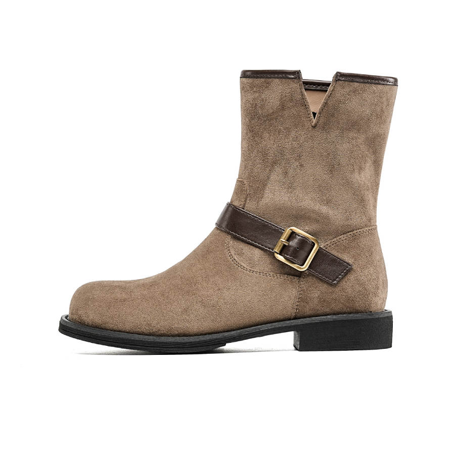 EBLAN EBLAN Ankle Boots Women's Khaki