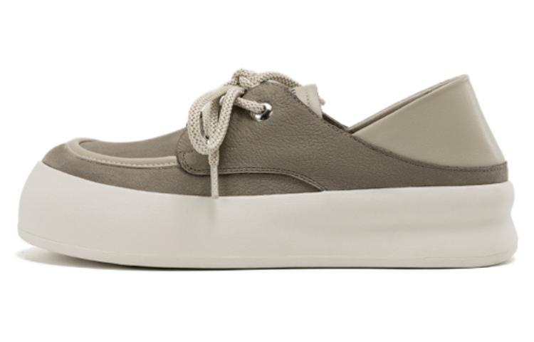 AOKANG Leather Low top Skateboard Shoes Women's Gray
