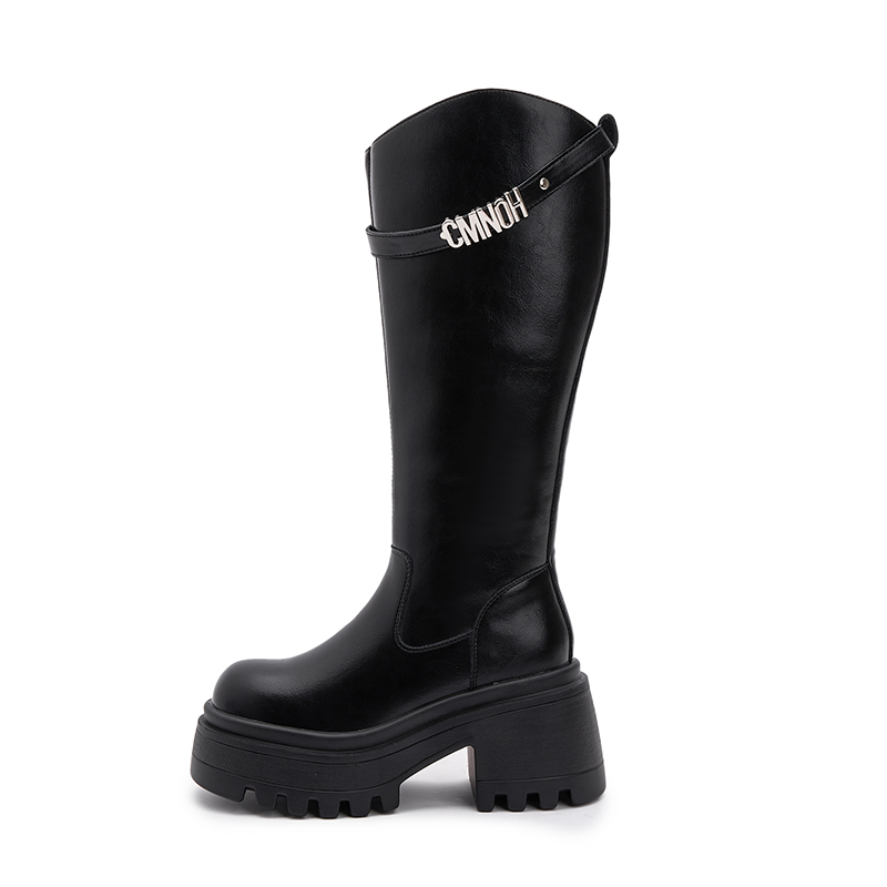 MILANLIANGE Knee high Boots 7cm Women's Black