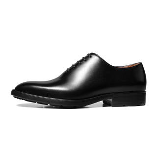 THOM WILLS British Style Calfskin Business Oxford Shoes Old Money Style Dress Shoes Men's Black