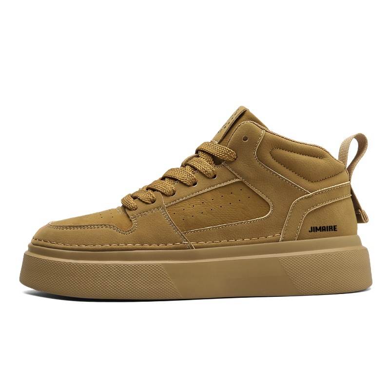JINMAIWANG Microfiber Leather Mid top Skateboard Shoes Men's