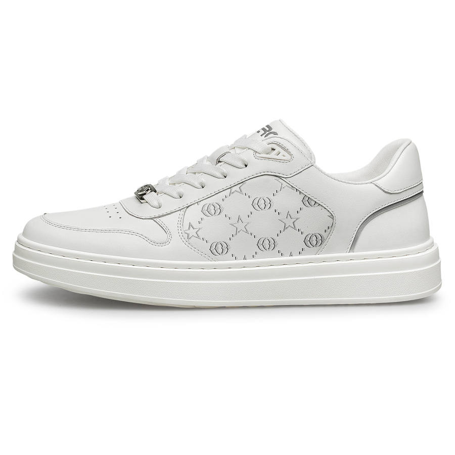 ZRO Top Grain Cow Leather Low top Skateboard Shoes Men's White