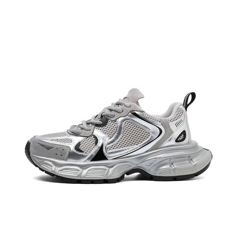 CHIBANG Cow Leather Height Increasing Height Increasing Low top Chunky Sneakers Women's