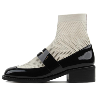 CALVIN LUO Ankle Boots 3~5cm Women's Black White