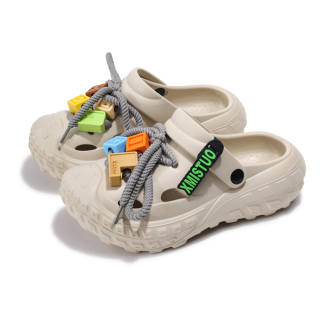 XMISTUO Detachable Diy Building Blocks Shoelace Outerwear Sandal EVA Clogs Women's
