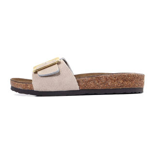 DONGYUANWUZUO Slide Slippers Unisex Light Gray