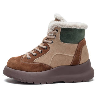 YAOQIA Thermal Thickened And Fleece Lined, Versatile Fashion Short Snow Boots Women's
