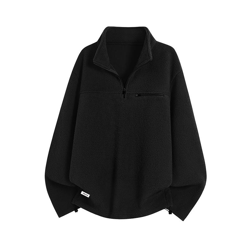 Tonlion Sweatshirts Unisex Stand Collar Thickened Other