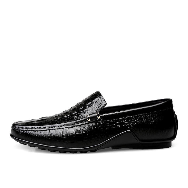 CKVUSAMG Gommino Loafers Unisex Black/White/Brown