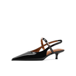 Shesrim Patent Leather Slim Heel High Heels Women's