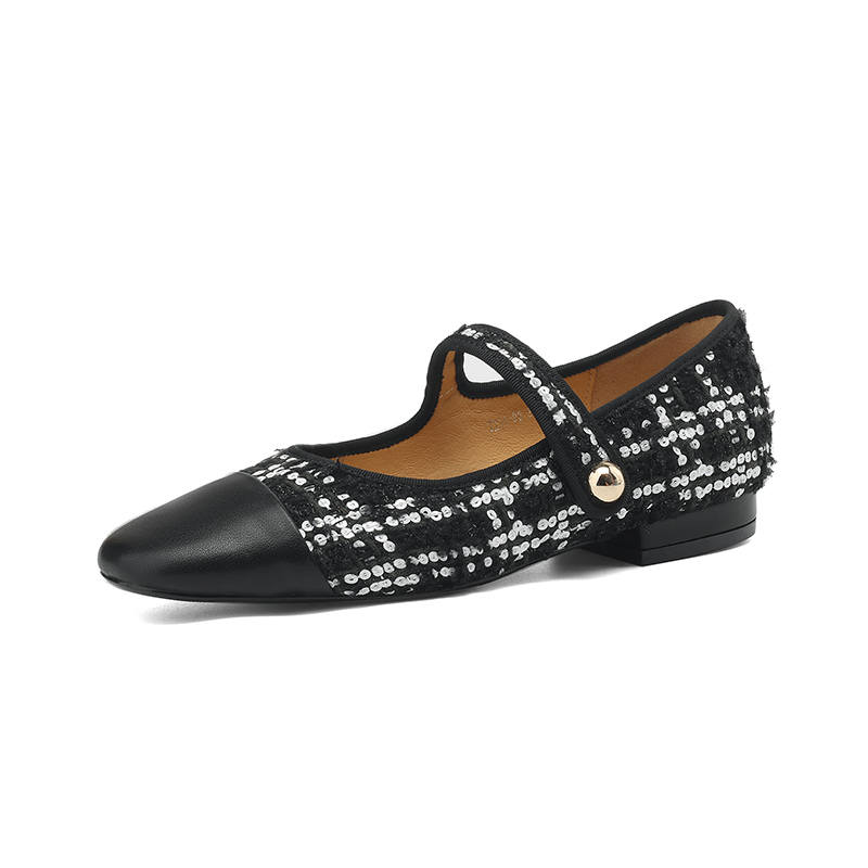 Echo&yolo Cow Leather Flat Mary Jane Shoes 2cm Women's