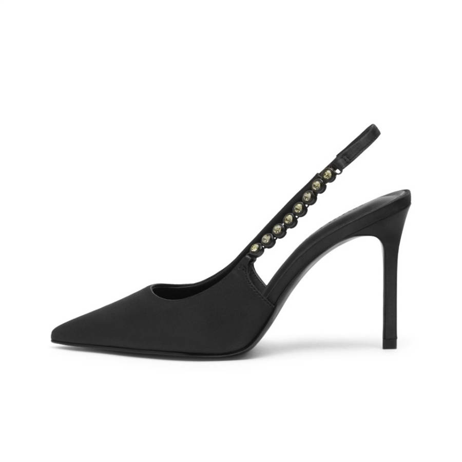 MIZAIJIA Fabric Slim Heel High Heels Women's Black