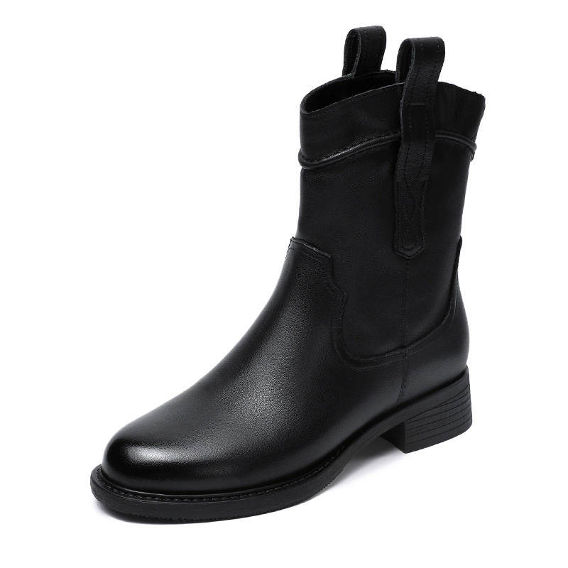 Devanro Devanro Top Grain Cow Leather Ankle Boots 4cm Women's