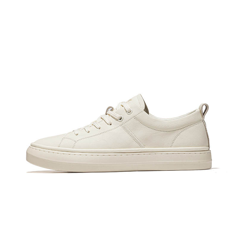 JOSINY Synthetic Leather Low top Skateboard Shoes Men's Beige