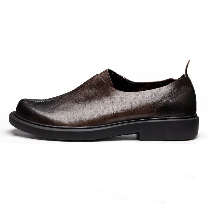 Brounvanm Top Grain Cow Leather Men's Casual Shoes Men's