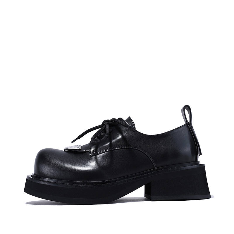 BELLALILY Top Grain Cow Leather Loafers 4.5cm Women's
