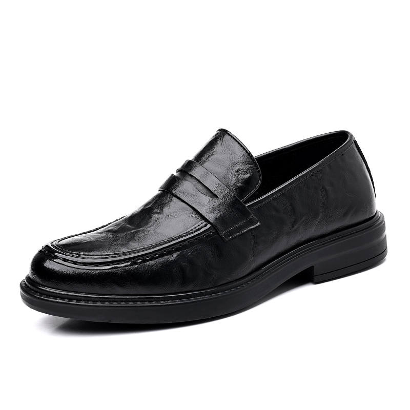 Shanpijiang Synthetic Leather Loafers Men's Black
