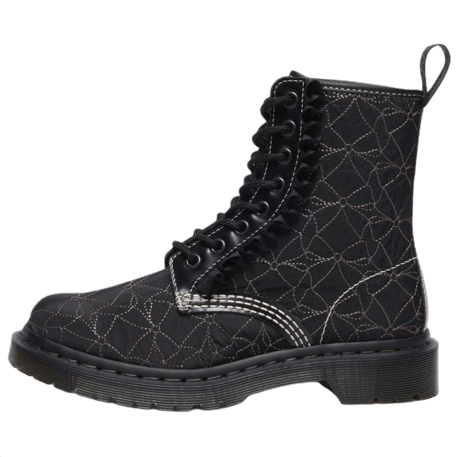 Dr.Martens 1460 FRILL Leather Combat Boots 3cm Women's Black