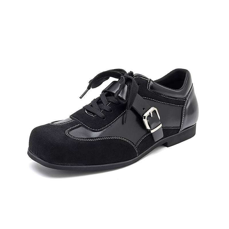 V05 Microfiber Leather Men's Casual Shoes Men's Black