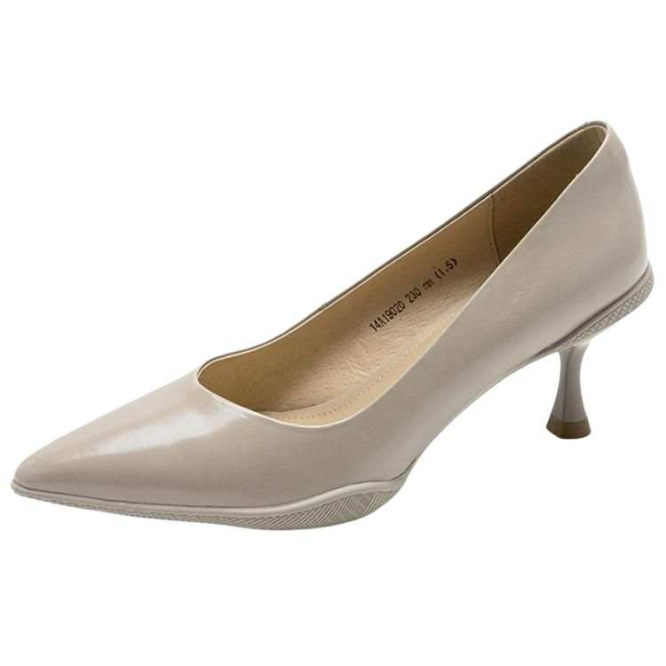 Satchi Sheepskin Slim Heel High Heels 5.5cm Women's Light Apricot
