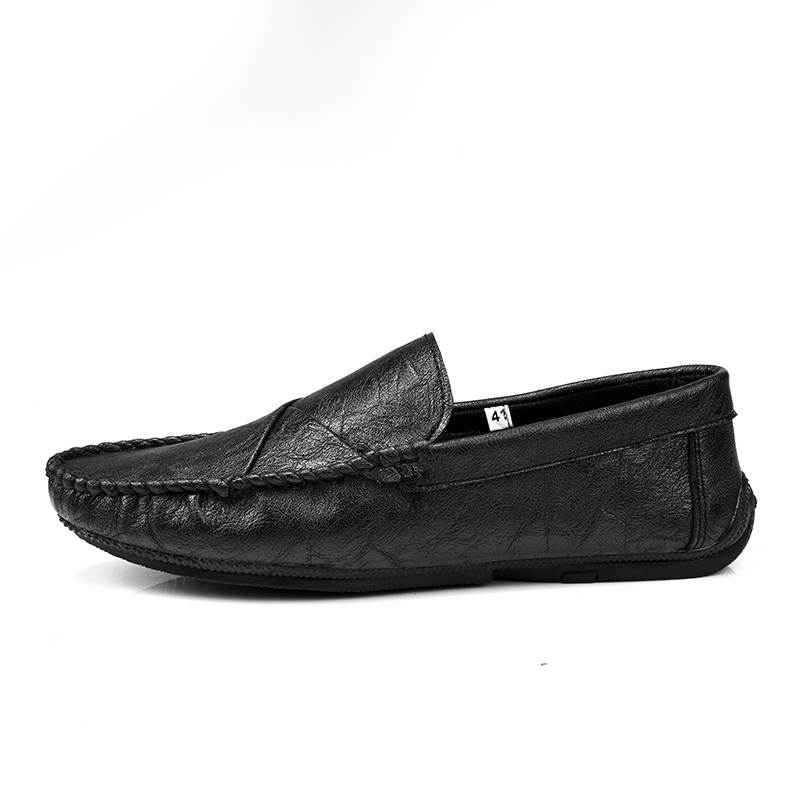 YINGLUNQISHI Microfiber Leather Casual Shoes Men's Black