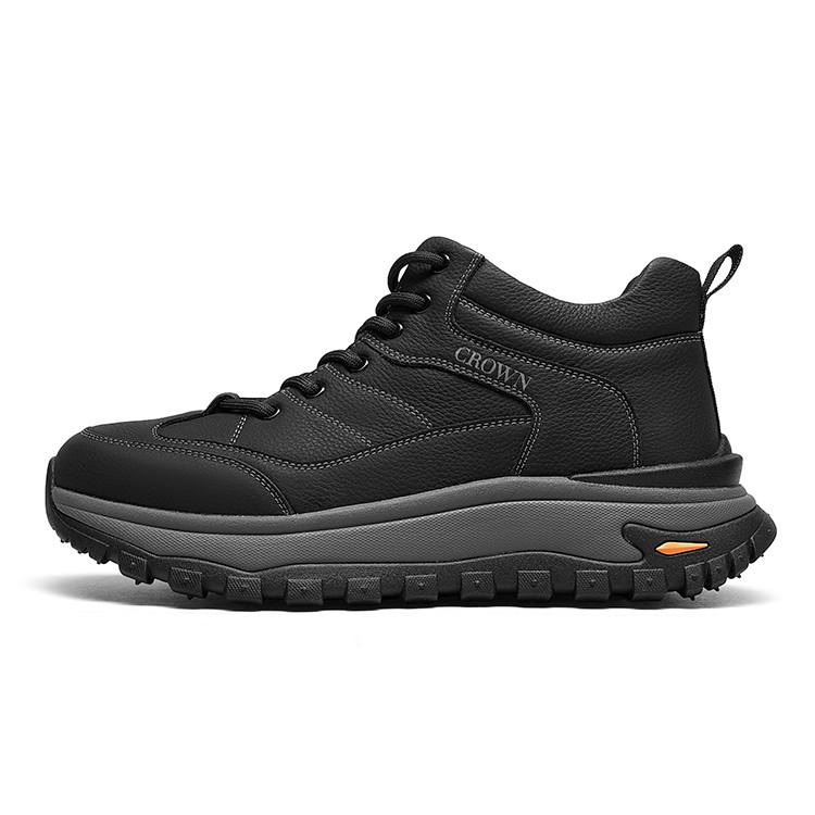CROWN Cow Leather Abrasion Resistant Abrasion Resistant Ankle Length Outdoor Boots Men's