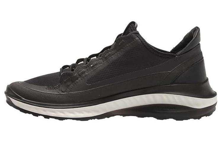 Ecco St 360 Cow Leather Cushioning Slip Resistant Abrasion Resistant Low top Casual Shoes Men's Black