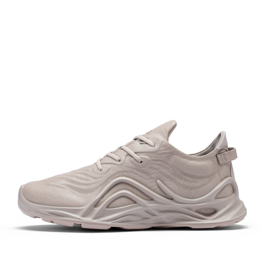 Ecco Cow Leather Low top Casual Shoes Women's Gray Pink