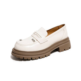 Ouumeis Patent Leather Loafers 5CM Women's