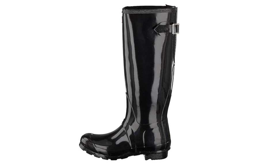HUNTER HUNTER Waterproof Knee high Boots Low Heel Women's Black