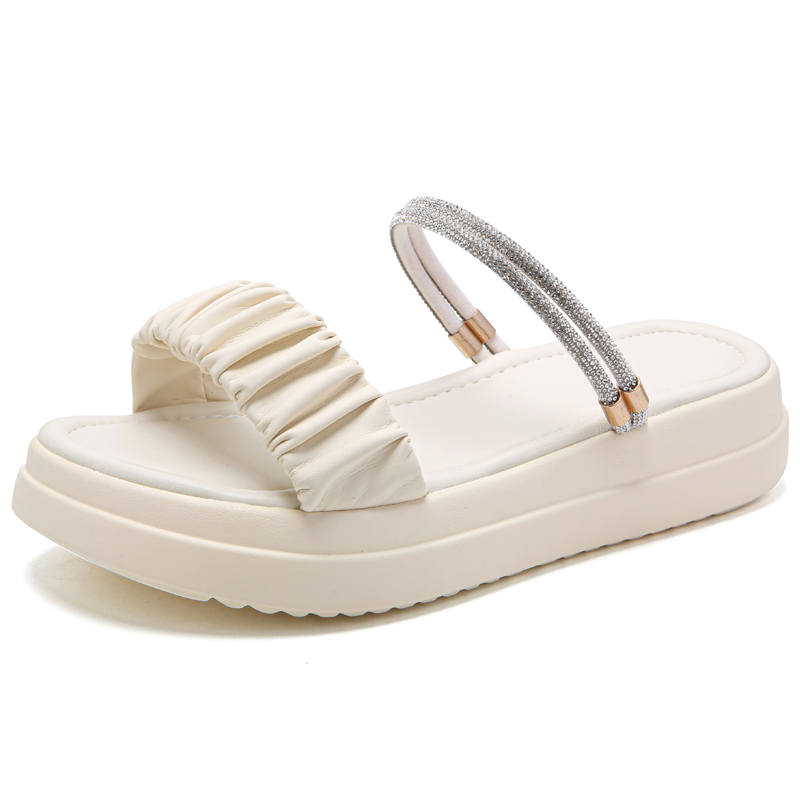 Reivantix Reivanti Slip Resistant Slide Slippers Women's Beige