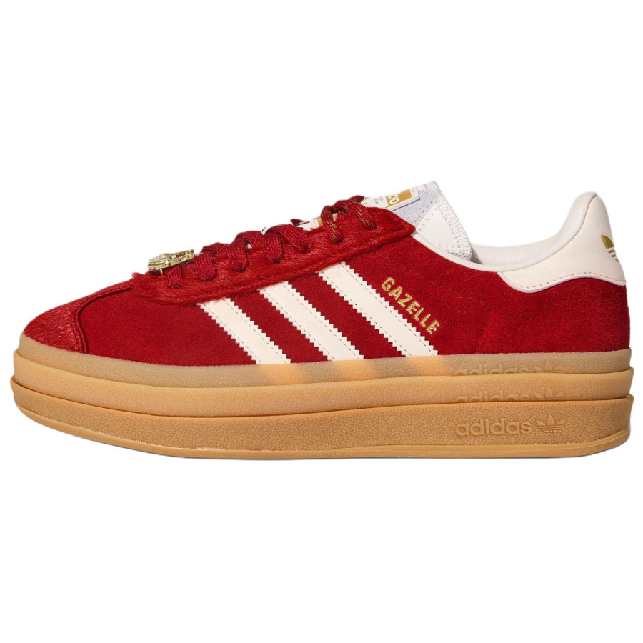 Adidas Originals GAZELLE BOLD Leather Low top German Army Trainers Women's Red